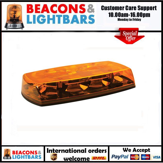 Vision Alert 5565A-VA2 Reflex 2 Bolt Amber Lens LED Mini Lightbar PN: 5565A-VA2